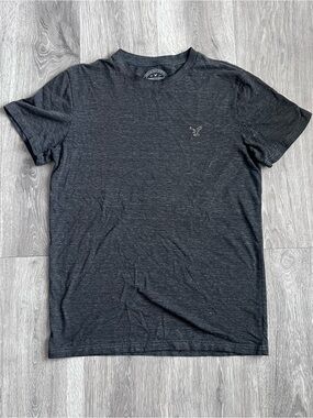 American Eagle Outfitters Dark Charcoal Short Sleeve Crew Tee